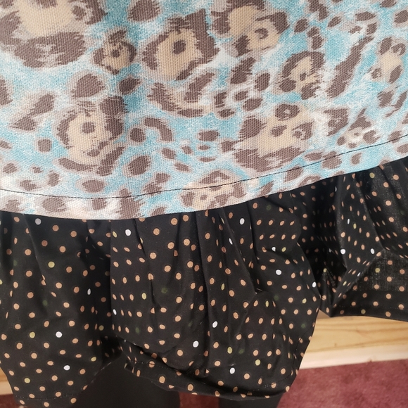 Teal Leopard Print Handmade Kitchen Apron - Picture 6 of 9